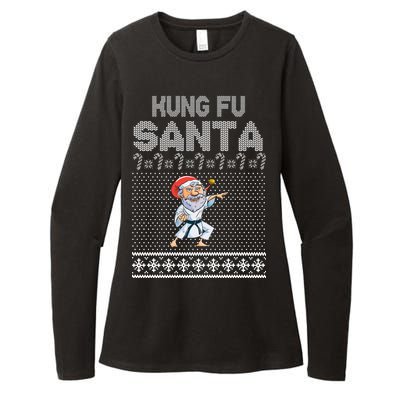 Kung Fu Santa Ugly Christmas Womens CVC Long Sleeve Shirt