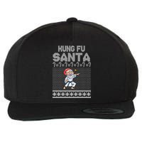 Kung Fu Santa Ugly Christmas Wool Snapback Cap