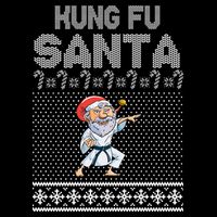 Kung Fu Santa Ugly Christmas Wool Snapback Cap