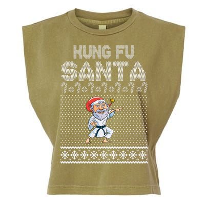 Kung Fu Santa Ugly Christmas Garment-Dyed Women's Muscle Tee