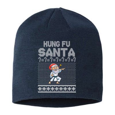 Kung Fu Santa Ugly Christmas Sustainable Beanie