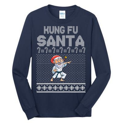 Kung Fu Santa Ugly Christmas Tall Long Sleeve T-Shirt