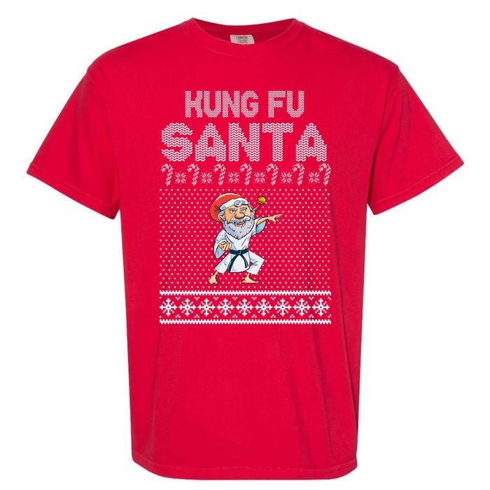 Kung Fu Santa Ugly Christmas Garment-Dyed Heavyweight T-Shirt