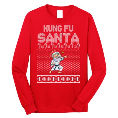 Kung Fu Santa Ugly Christmas Long Sleeve Shirt