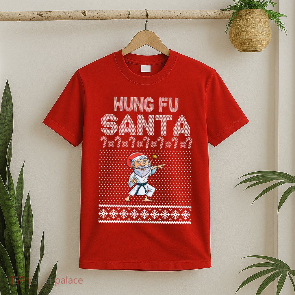 Kung Fu Santa Ugly Christmas T-Shirt