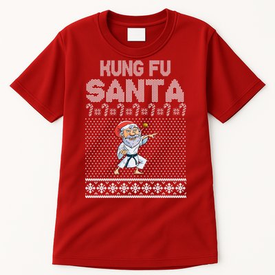 Kung Fu Santa Ugly Christmas Tall T-Shirt
