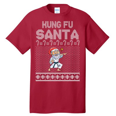 Kung Fu Santa Ugly Christmas Tall T-Shirt