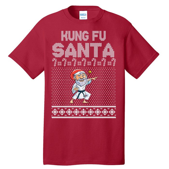 Kung Fu Santa Ugly Christmas Tall T-Shirt