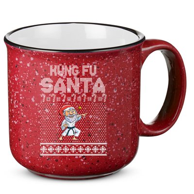 Kung Fu Santa Ugly Christmas 15oz Campfire Ceramic Mug