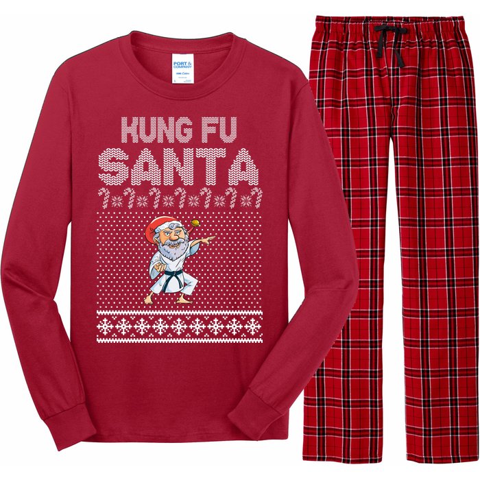 Kung Fu Santa Ugly Christmas Long Sleeve Pajama Set