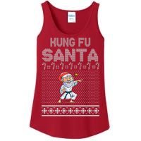 Kung Fu Santa Ugly Christmas Ladies Essential Tank