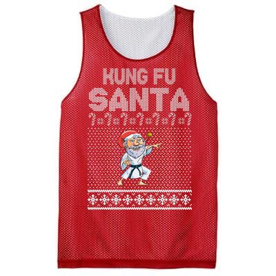 Kung Fu Santa Ugly Christmas Mesh Reversible Basketball Jersey Tank