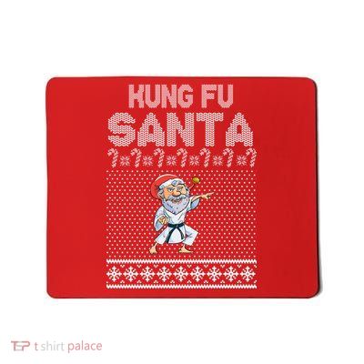 Kung Fu Santa Ugly Christmas Mousepad
