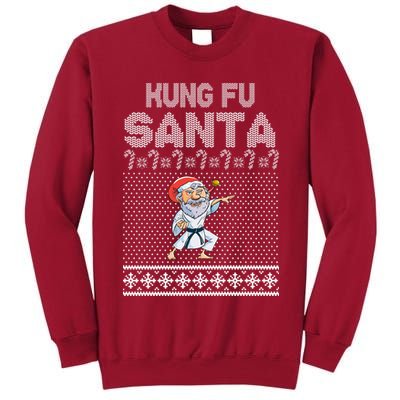 Kung Fu Santa Ugly Christmas Tall Sweatshirt
