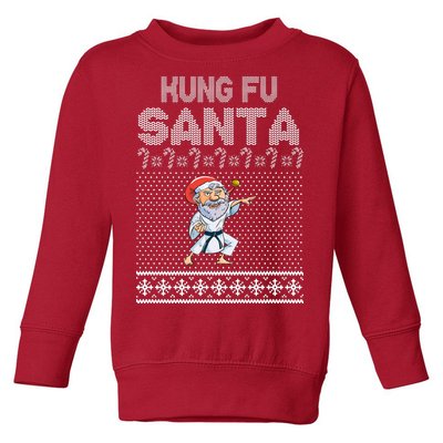 Kung Fu Santa Ugly Christmas Toddler Sweatshirt