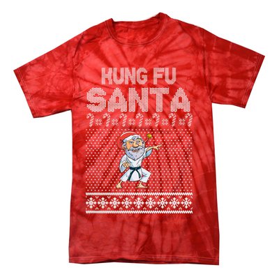 Kung Fu Santa Ugly Christmas Tie-Dye T-Shirt