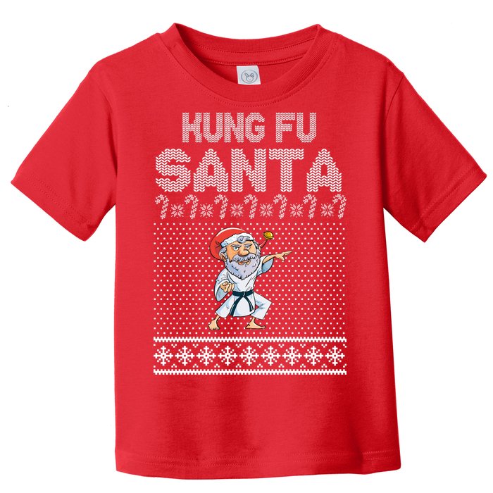 Kung Fu Santa Ugly Christmas Toddler T-Shirt