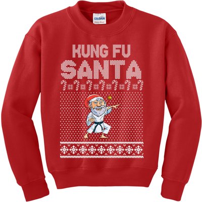 Kung Fu Santa Ugly Christmas Kids Sweatshirt