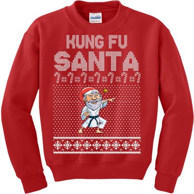 Kung Fu Santa Ugly Christmas Kids Sweatshirt