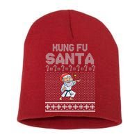 Kung Fu Santa Ugly Christmas Short Acrylic Beanie