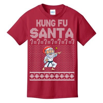 Kung Fu Santa Ugly Christmas Kids T-Shirt