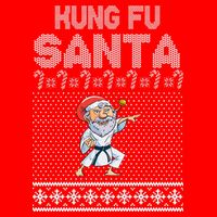 Kung Fu Santa Ugly Christmas Kids T-Shirt