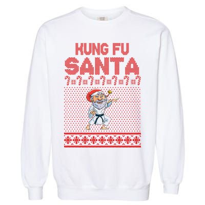Kung Fu Santa Ugly Christmas Garment-Dyed Sweatshirt