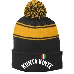 Kunta Kinte Stripe Pom Pom Beanie