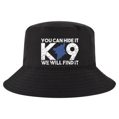 K9 Unit Police Dog Thin Blue Line K9 Police Officer Tribute Cool Comfort Performance Bucket Hat