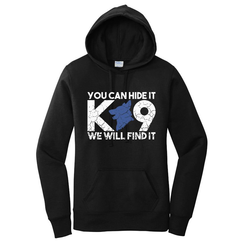 K9 Unit Police Dog Thin Blue Line K9 Police Officer Tribute Women's Pullover Hoodie
