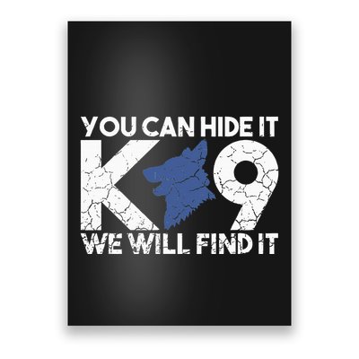 K9 Unit Police Dog Thin Blue Line K9 Police Officer Tribute Poster