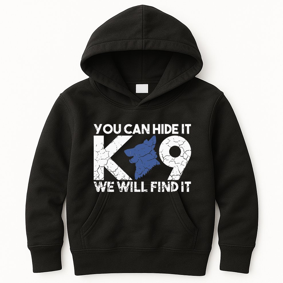 K9 Unit Police Dog Thin Blue Line K9 Police Officer Tribute Kids Hoodie