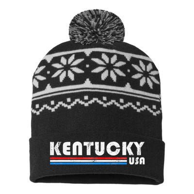 Kentucky Usa Retro Vintage State Gift USA-Made Snowflake Beanie