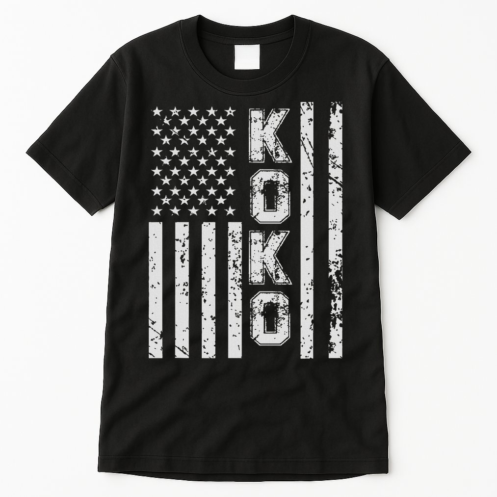 Koko United States Patriotic American Flag Tall T-Shirt
