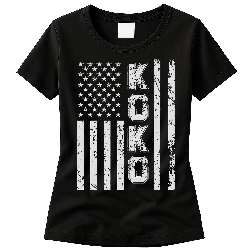 Koko United States Patriotic American Flag Womens T-Shirt