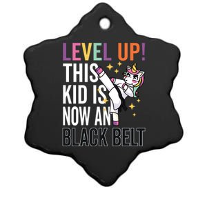 Karate Uniform Unicorn Level Up Black Belt Award Ceremony Funny Gift Ceramic Star Ornament