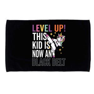 Karate Uniform Unicorn Level Up Black Belt Award Ceremony Funny Gift Microfiber Hand Towel