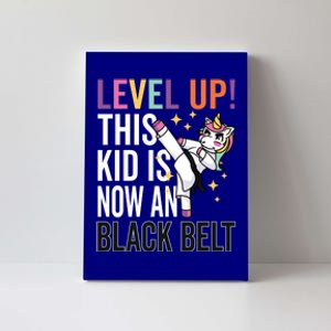 Karate Uniform Unicorn Level Up Black Belt Award Ceremony Funny Gift Canvas