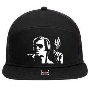 Keith Urban Wearing George Jones 7 Panel Mesh Trucker Snapback Hat