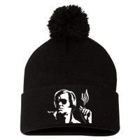 Keith Urban Wearing George Jones Pom Pom 12in Knit Beanie