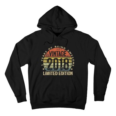 K.i.d.s Vintage 2018 Limited Edition 5 Year Old Gifts 5th Birthday Hoodie