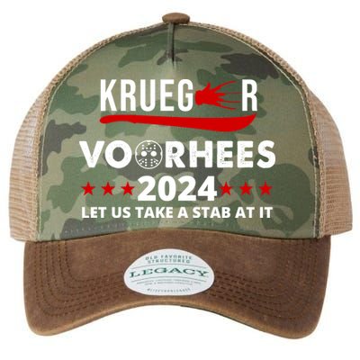 Krueger Voorhees 2024 Let Us Take A Stab At It Legacy Tie Dye Trucker Hat