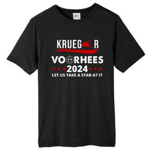 Krueger Voorhees 2024 Let Us Take A Stab At It Tall Fusion ChromaSoft Performance T-Shirt