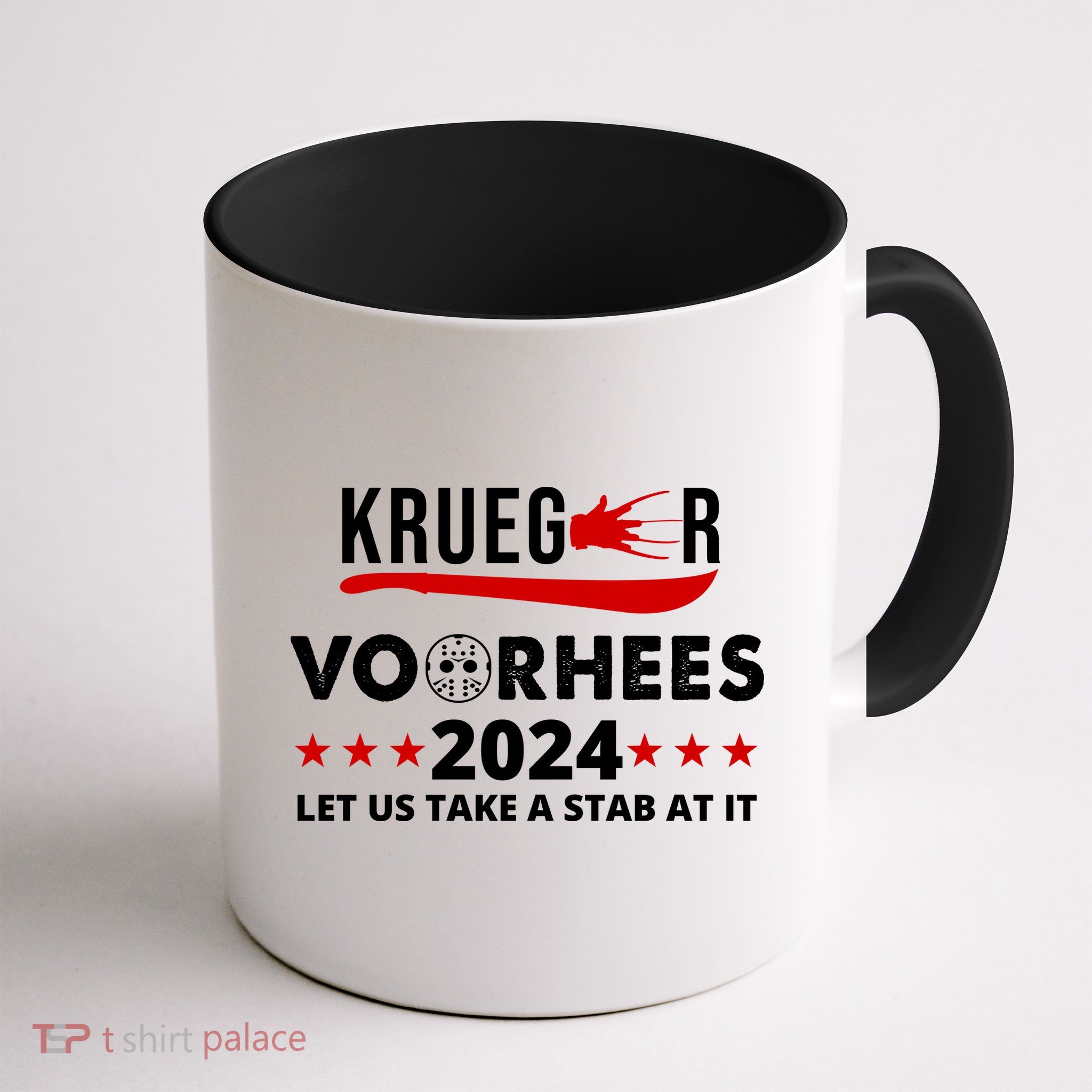 Krueger Voorhees 2024 Let Us Take A Stab At It Mug