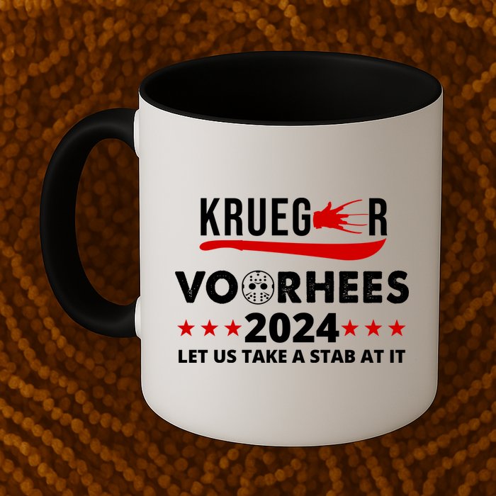 Krueger Voorhees 2024 Let Us Take A Stab At It Mug