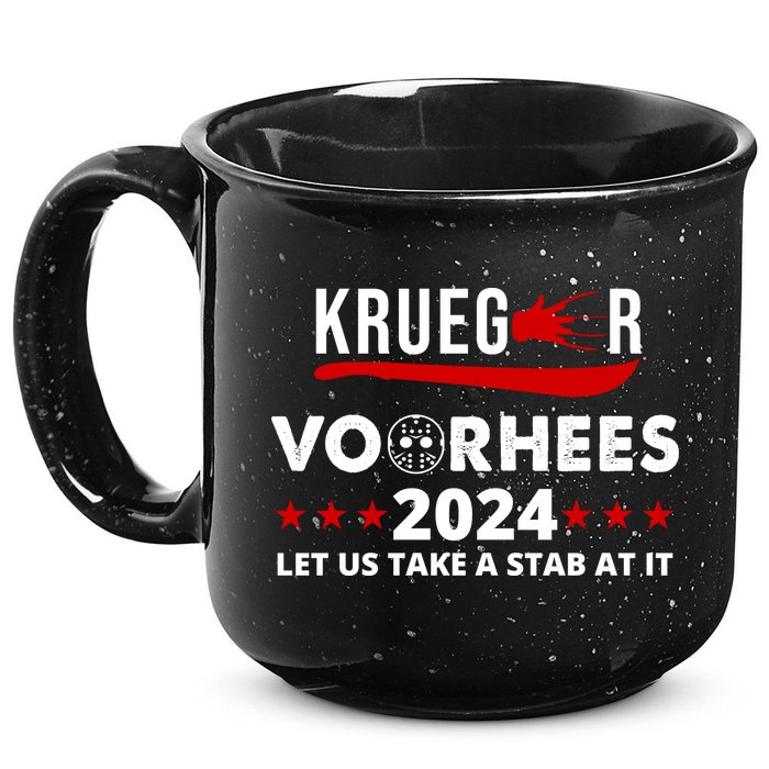 Krueger Voorhees 2024 Let Us Take A Stab At It 15oz Campfire Ceramic Mug