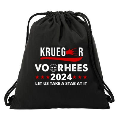 Krueger Voorhees 2024 Let Us Take A Stab At It Drawstring Bag