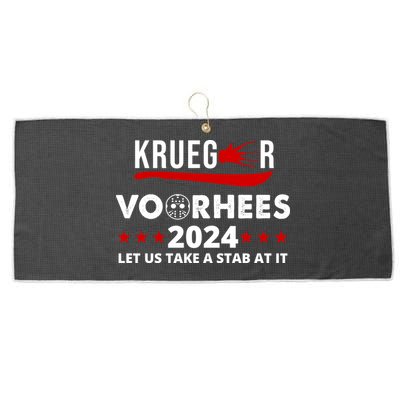 Krueger Voorhees 2024 Let Us Take A Stab At It Large Microfiber Waffle Golf Towel