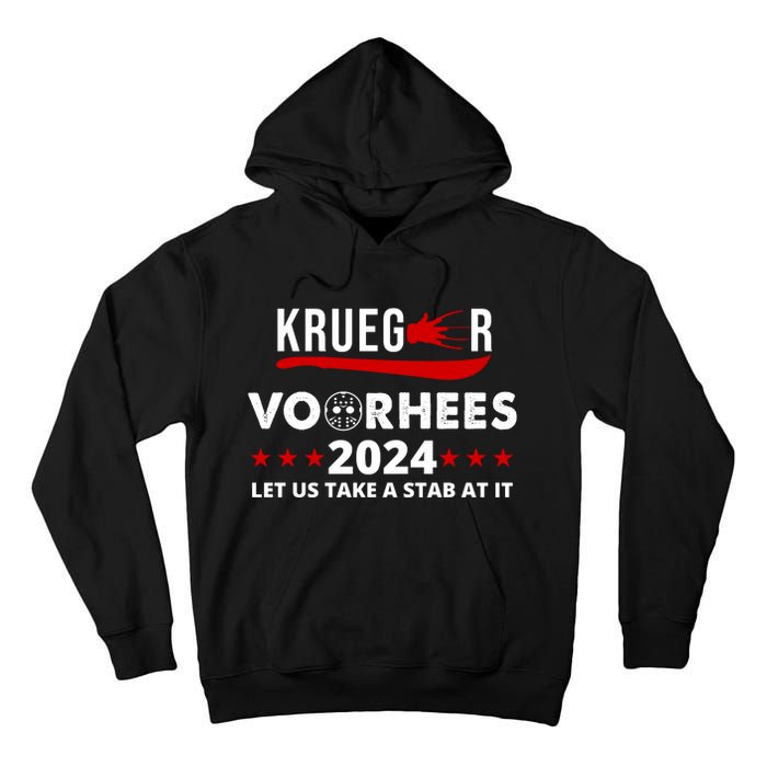 Krueger Voorhees 2024 Let Us Take A Stab At It Tall Hoodie