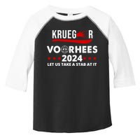 Krueger Voorhees 2024 Let Us Take A Stab At It Toddler Fine Jersey T-Shirt